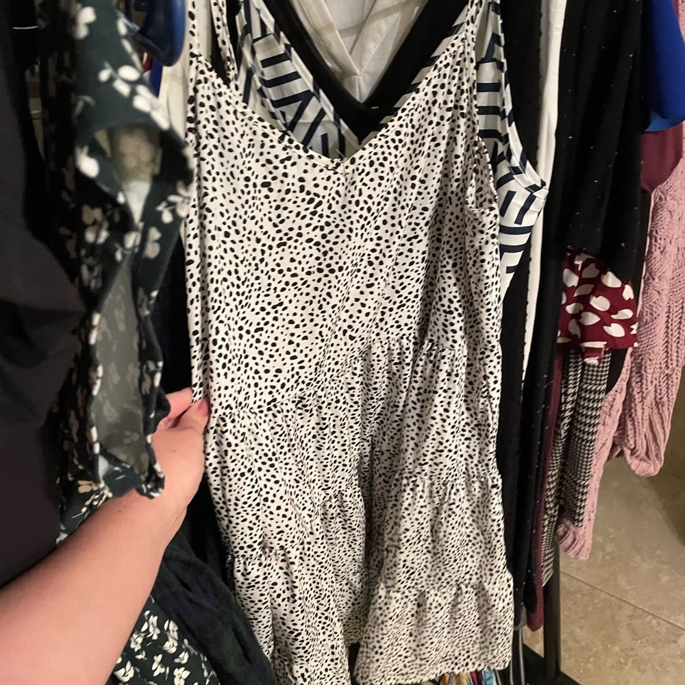 Black & White Spot Swing Dress